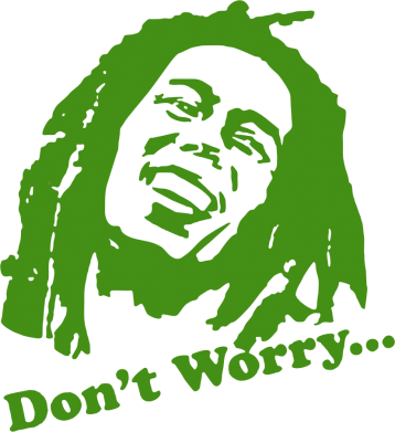 Принт Подушка габардин don't Worry (Bob Marley), Фото № 2 - FatLine