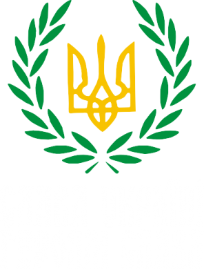 Флаг Слава Україні! Героям Слава! (Вінок з гербом) 2
