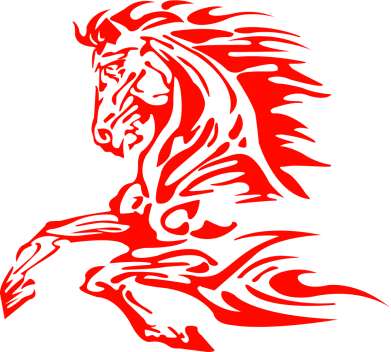 Шеврон круглый Лошадь 2