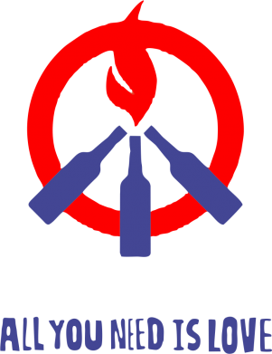 Женская стрейчевая футболка All you need is love (Коктейль Молотова) 2