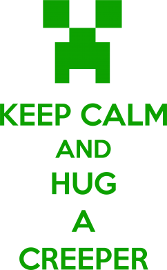 Принт Худи на молнии унисекс KEEP CALM and HUG A CREEPER, Фото № 2 - FATLINE