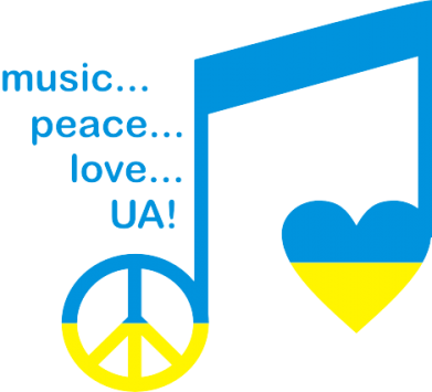 Кружка 320ml Music, peace, love UA 2