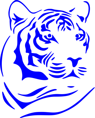 Шеврон прямоугольный Морда тигра 2