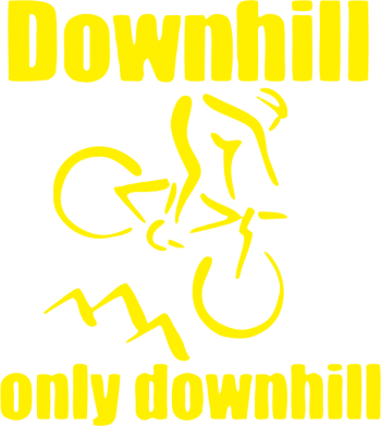 Принт Мужская футболка Downhill,only downhill, Фото № 2 - FatLine