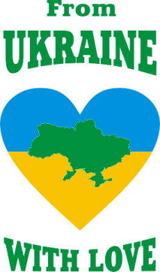 Кружка з блискітами 320 мл З України з любов'ю 2