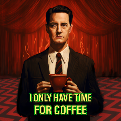 Кружка двухцветная 420ml Твин Пикс Агент Дейл Купер с кофе 2