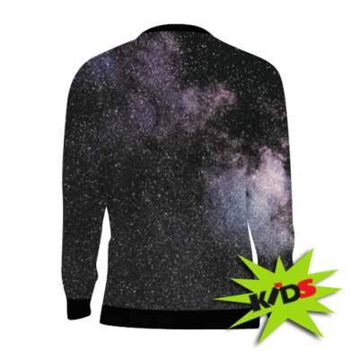 Дитячий 3D світшот Face of a lion on the background of space 2