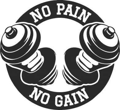 Дитяча футболка No pain no gain гантелі 2
