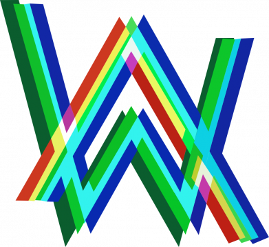 Мужская майка Alan Walker multicolored logo 2
