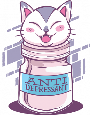Дитяча футболка AntiDepressant Cat 2