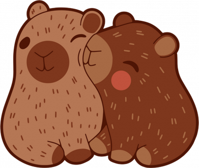 Дитяча футболка Пара капібар 2