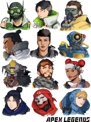 Шеврон круглый Apex legends heroes 2