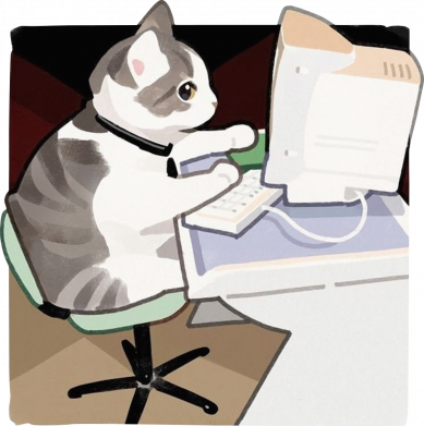 Кепка-тракер тай-дай Котик программист арт 2