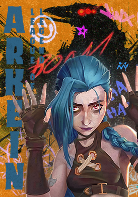 Принт Блокнот двухцветный Jinx poster, Фото № 2 - FATLINE