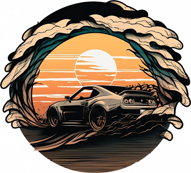 Принт Чоловіча футболка Stedman Dodge на заході сонця, Фото № 2 - FATLINE
