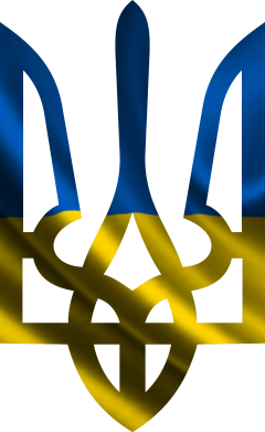 Стікер Герб на фоні прапора 2