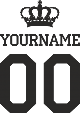 Чехол из раздела Фамилия и номер Ваше имя корона для Apple iPhone 13 2