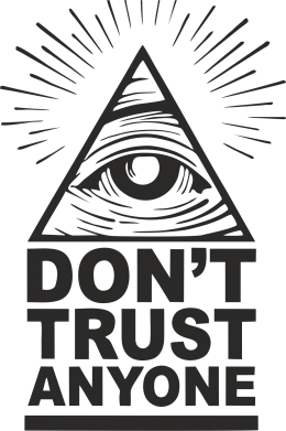 Принт Кружка двухцветная 320ml Don't Trust Anyone, Фото № 2 - FATLINE