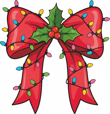 Різдвяний бантик з падубом