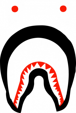 Принт Жіноча стрейчева футболка Bape shark logo, Фото № 2 - FATLINE