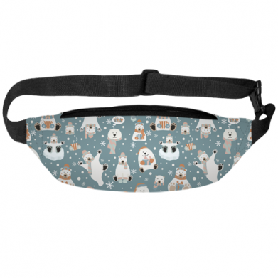 3D сумка-бананка Holiday Polar Bears 2