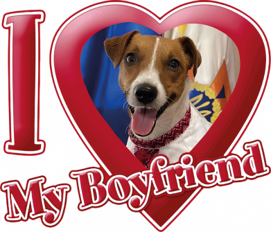 Подушка плюш I love my Boyfriend Пес Патрон 2
