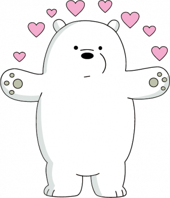 Жіночі труси Білий ведмідь з серцями 2