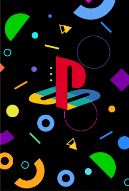 Стікер PlayStation and abstract background 2