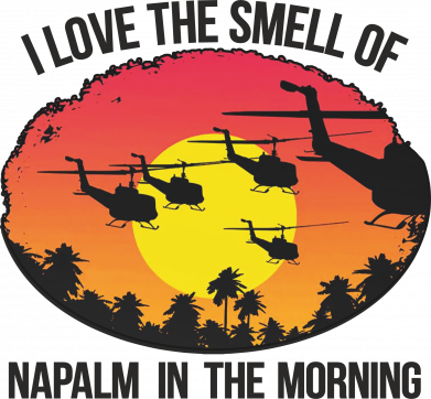 Футболка премиум мужская FATLINE I love the smell napalm, in the morning 2