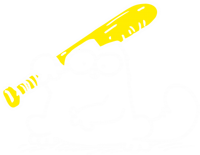 Кот Саймона с битой