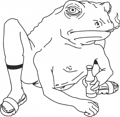 Кружка 320ml Toad with human hands 2