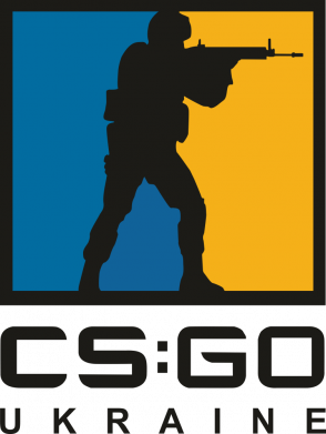 Кружка 320ml CS GO Ukraine blue and yellow logo 2