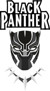 Шеврон закругленный прямоугольный Black panter 2