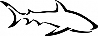 Брелок металлический Shark minimalism 2