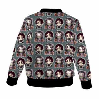 Детский 3D бомбер Cute Tanjiro with Nezuko 2