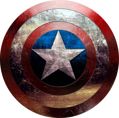 Кружка 320ml Потрісканий щит Капітана Америка 2
