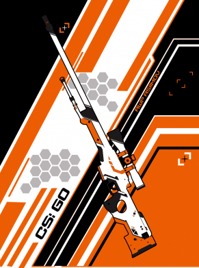 Принт Чохол для Xiaomi Redmi 10c CS: GO AWP Asiimov Skin, Фото № 2 - FATLINE
