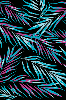 Принт Чохол для Huawei P Smart 2021 Neon Palm Leaves, Фото № 2 - FATLINE