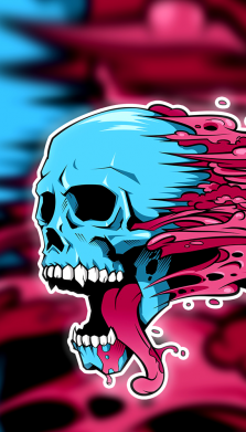 Прапор Blue skull 2