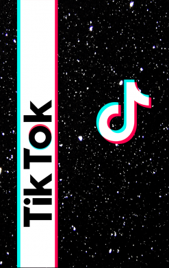 Флаг Tiktok black space 2