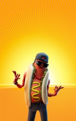 Принт Чохол для Xiaomi Redmi Note 9 5G/Redmi Note 9T Hot Dog Man Fortnite, Фото № 2 - FATLINE
