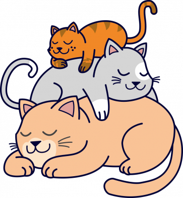 Принт Дитяча футболка Sleeping cats, Фото № 2 - FATLINE
