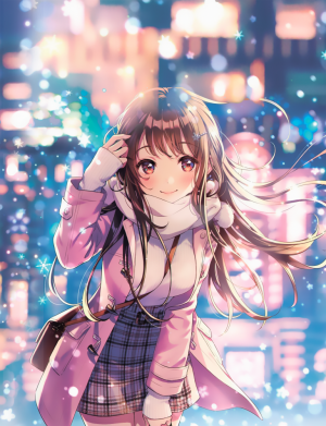 Чехол из раздела Аниме Cute anime girl and winter для Xiaomi Redmi Note 8T 2