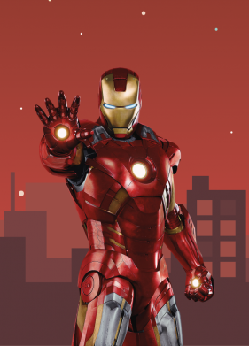 Принт Стикер Ironman and сity, Фото № 2 - FATLINE