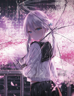 Чехол из раздела Аниме Anime girl and sakura для Samsung A22 5G 2