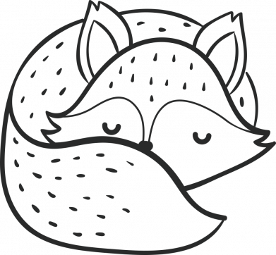Принт Термопляшка Bloom2 Sleeping fox, Фото № 2 - FATLINE