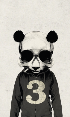 Чохол з розділу Панда Panda skull для Xiaomi Redmi Note 9 5G/Redmi Note 9T 2