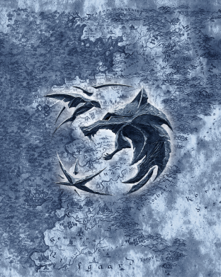 Чехол из раздела Сериал "Ведьмак" Ведьмак лого на карте для Xiaomi Poco M4 Pro 5G 2