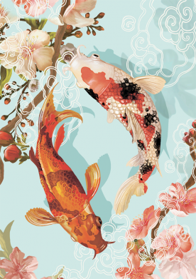 Чохол з розділу Знаки зодіаку Японські Риби Кои для Xiaomi Redmi Note 10 5G 2