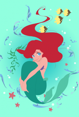 Чохол з розділу Disney Princess Cute and shy Ariel для Apple iPhone 13 2